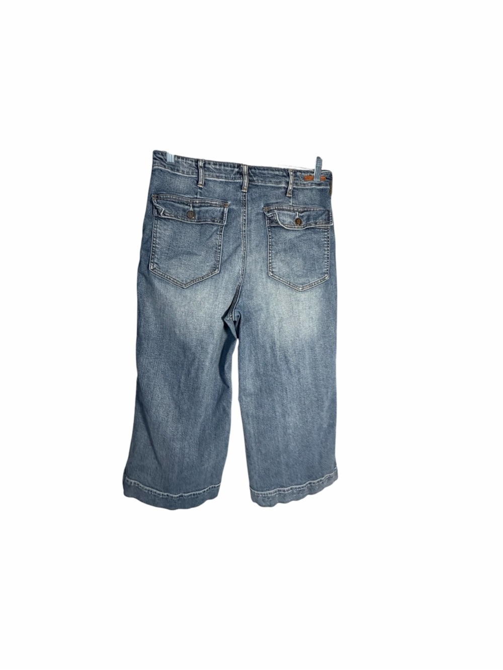 Pilcro and the Letterpress Utility Patch Pocket Wide-Leg Crop Jeans Sz 31 - Picture 3 of 13